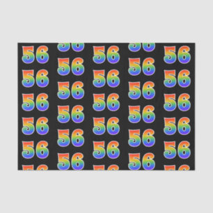 Leuk Rainbow Spectrum Pattern "56" Evenementnummer Tissuepapier