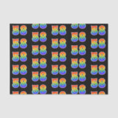 Leuk Rainbow Spectrum Pattern "58" Gebeurtenisnumm Tissuepapier (Voorkant)