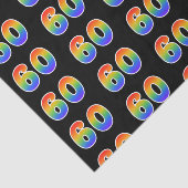 Leuk Rainbow Spectrum Pattern "60" Evenementnummer Tissuepapier (Detail)