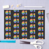 Leuk Rainbow Spectrum Pattern "61" Gebeurtenisnumm Tissuepapier (Craft)