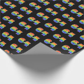 Leuk Rainbow Spectrum Pattern "64" Evenementnummer Cadeaupapier (Hoek)