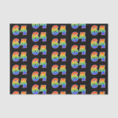 Leuk Rainbow Spectrum Pattern "64" Evenementnummer Tissuepapier (Voorkant)