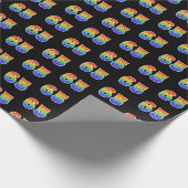 Leuk Rainbow Spectrum Pattern "65" Gebeurtenisnumm Cadeaupapier (Hoek)