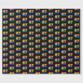 Leuk Rainbow Spectrum Pattern "67" Evenementnummer Cadeaupapier (Vlak)