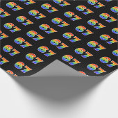 Leuk Rainbow Spectrum Pattern "67" Evenementnummer Cadeaupapier (Hoek)