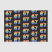 Leuk Rainbow Spectrum Pattern "67" Evenementnummer Tissuepapier (Voorkant)