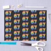 Leuk Rainbow Spectrum Pattern "67" Evenementnummer Tissuepapier (Craft)