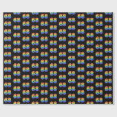Leuk Rainbow Spectrum Pattern "68" Gebeurtenisnumm Cadeaupapier (Vlak)