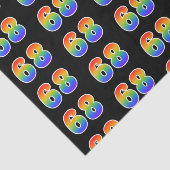 Leuk Rainbow Spectrum Pattern "68" Gebeurtenisnumm Tissuepapier (Detail)