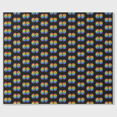 Leuk Rainbow Spectrum Pattern "69" Evenementnummer Cadeaupapier (Vlak)