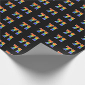 Leuk Rainbow Spectrum Pattern "71" Evenementnummer Cadeaupapier (Hoek)