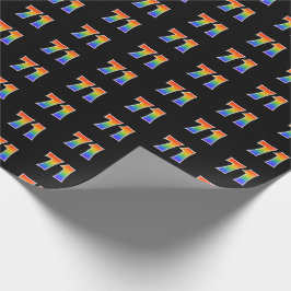 Leuk Rainbow Spectrum Pattern "71" Evenementnummer Cadeaupapier
