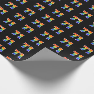 Leuk Rainbow Spectrum Pattern "71" Evenementnummer Cadeaupapier