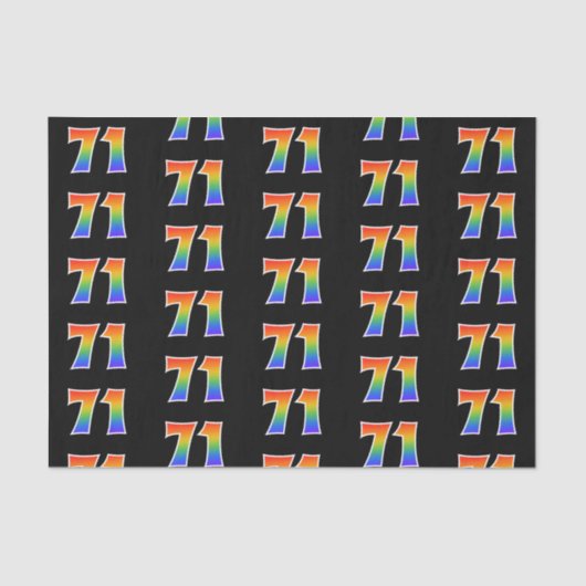 Leuk Rainbow Spectrum Pattern "71" Evenementnummer Tissuepapier (Voorkant)