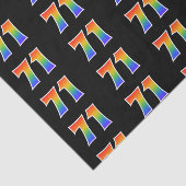 Leuk Rainbow Spectrum Pattern "71" Evenementnummer Tissuepapier (Detail)