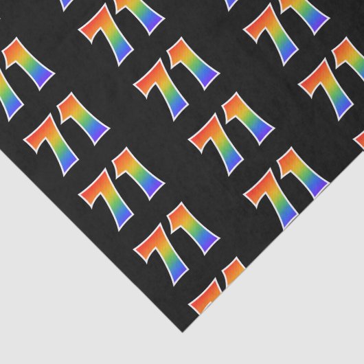 Leuk Rainbow Spectrum Pattern "71" Evenementnummer Tissuepapier (Detail)