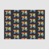 Leuk Rainbow Spectrum Pattern "74" Evenementnummer Tissuepapier (Voorkant)