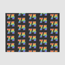 Leuk Rainbow Spectrum Pattern "74" Evenementnummer Tissuepapier