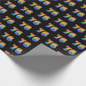 Leuk Rainbow Spectrum Pattern "76" Evenementnummer Cadeaupapier (Hoek)