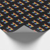 Leuk Rainbow Spectrum Pattern "77" Evenementnummer Cadeaupapier (Hoek)
