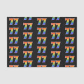 Leuk Rainbow Spectrum Pattern "77" Evenementnummer Tissuepapier (Voorkant)