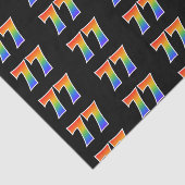 Leuk Rainbow Spectrum Pattern "77" Evenementnummer Tissuepapier (Detail)