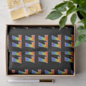 Leuk Rainbow Spectrum Pattern "77" Evenementnummer Tissuepapier (Geschenk)