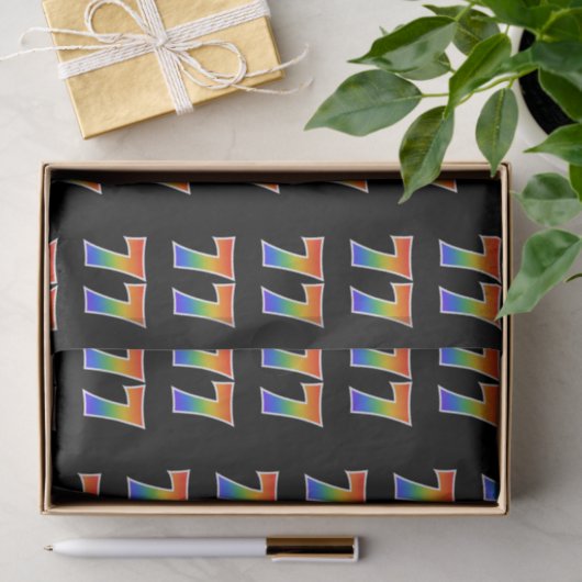 Leuk Rainbow Spectrum Pattern "77" Evenementnummer Tissuepapier (Geschenk)