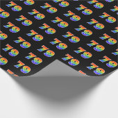 Leuk Rainbow Spectrum Pattern "79" Evenementnummer Cadeaupapier (Hoek)