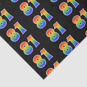 Leuk Rainbow Spectrum Pattern "81" Gebeurtenisnumm Tissuepapier (Detail)