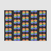 Leuk Rainbow Spectrum Pattern "83" Gebeurtenisnumm Tissuepapier (Voorkant)