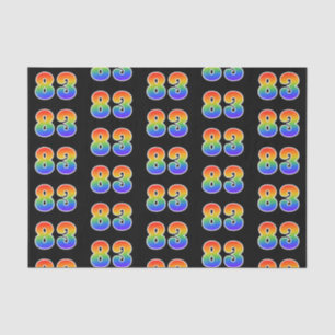 Leuk Rainbow Spectrum Pattern "83" Gebeurtenisnumm Tissuepapier