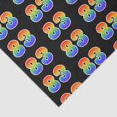 Leuk Rainbow Spectrum Pattern "83" Gebeurtenisnumm Tissuepapier (Detail)