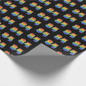 Leuk Rainbow Spectrum Pattern "84" Evenementnummer Cadeaupapier (Hoek)