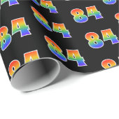 Leuk Rainbow Spectrum Pattern "84" Evenementnummer Cadeaupapier (Rol Hoek)