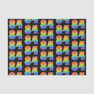 Leuk Rainbow Spectrum Pattern "84" Evenementnummer Tissuepapier