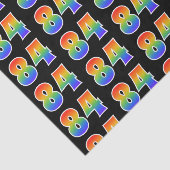 Leuk Rainbow Spectrum Pattern "84" Evenementnummer Tissuepapier (Detail)