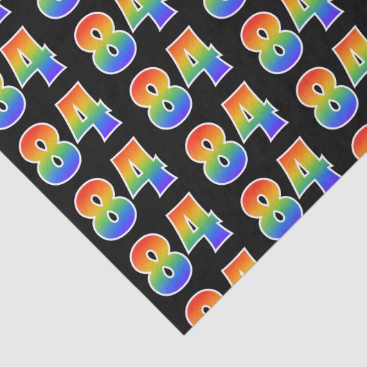 Leuk Rainbow Spectrum Pattern "84" Evenementnummer Tissuepapier (Detail)