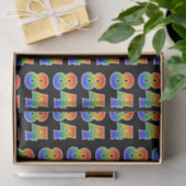 Leuk Rainbow Spectrum Pattern "84" Evenementnummer Tissuepapier (Geschenk)