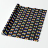 Leuk Rainbow Spectrum Pattern "85" Evenementnummer Cadeaupapier (Uitgerold)