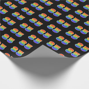 Leuk Rainbow Spectrum Pattern "85" Evenementnummer Cadeaupapier