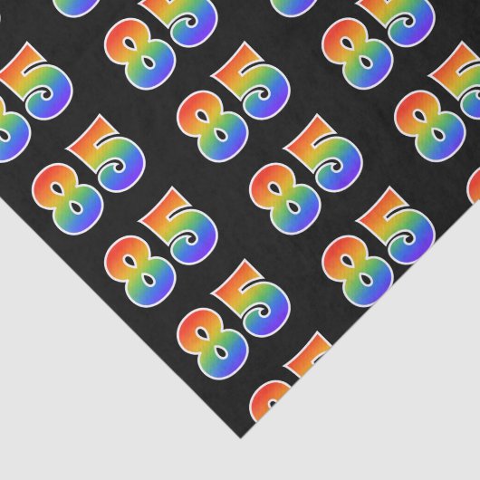 Leuk Rainbow Spectrum Pattern "85" Evenementnummer Tissuepapier (Detail)