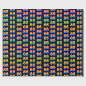 Leuk Rainbow Spectrum Pattern "86" Gebeurtenisnumm Cadeaupapier (Vlak)