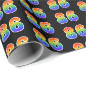 Leuk Rainbow Spectrum Pattern "86" Gebeurtenisnumm Cadeaupapier (Rol Hoek)