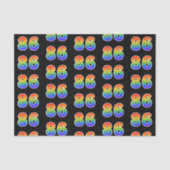 Leuk Rainbow Spectrum Pattern "86" Gebeurtenisnumm Tissuepapier (Voorkant)