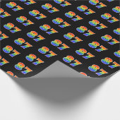 Leuk Rainbow Spectrum Pattern "87" Gebeurtenisnumm Cadeaupapier (Hoek)