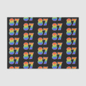 Leuk Rainbow Spectrum Pattern "87" Gebeurtenisnumm Tissuepapier (Voorkant)