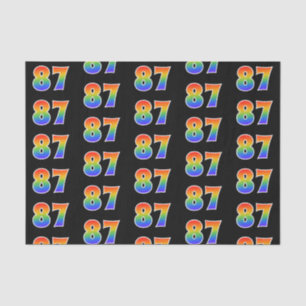 Leuk Rainbow Spectrum Pattern "87" Gebeurtenisnumm Tissuepapier