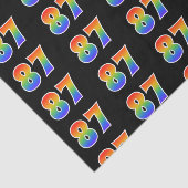 Leuk Rainbow Spectrum Pattern "87" Gebeurtenisnumm Tissuepapier (Detail)