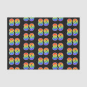 Leuk Rainbow Spectrum Pattern "89" Gebeurtenisnumm Tissuepapier (Voorkant)